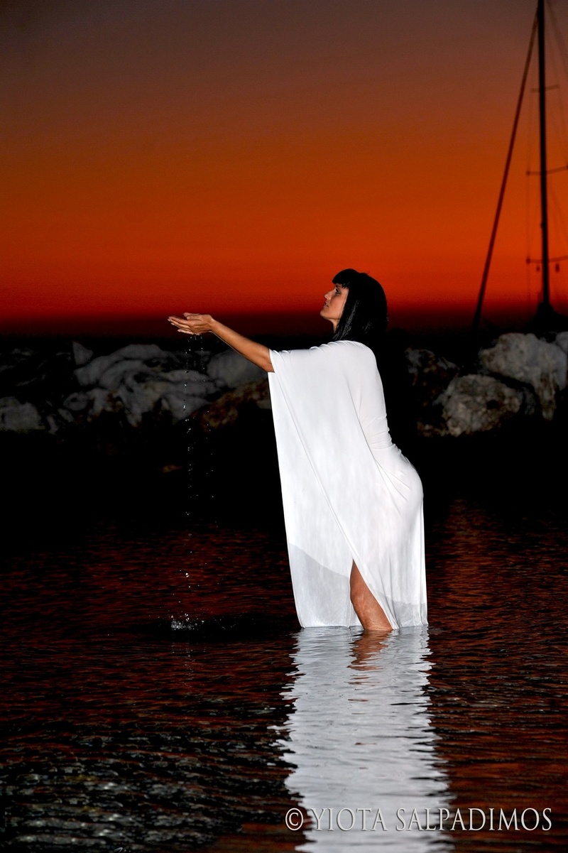 Female model photo shoot of Anna Liakou in Skopelos Greece