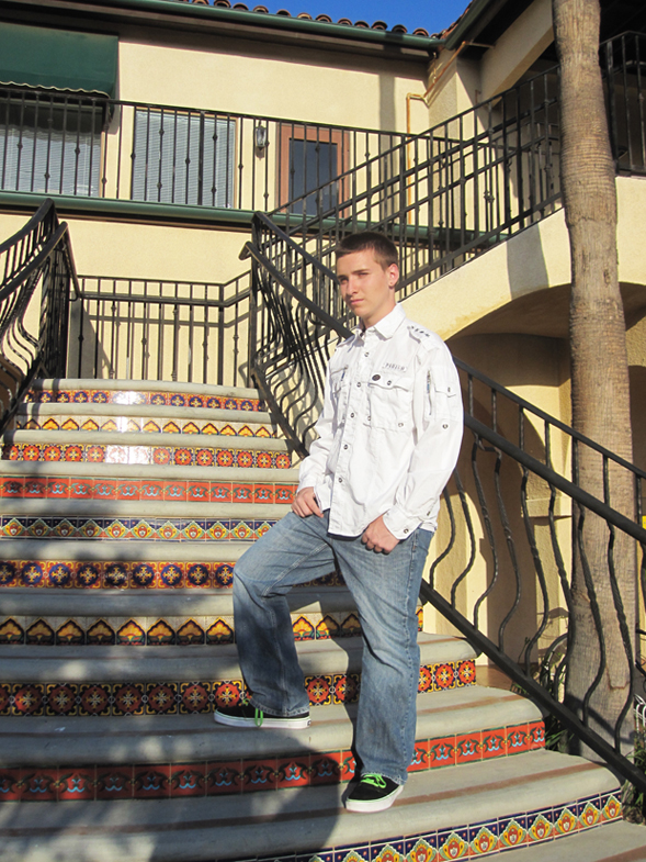 Male model photo shoot of Johnathan Brandstetter in Spanish Steps, Old School House, Claremont CA