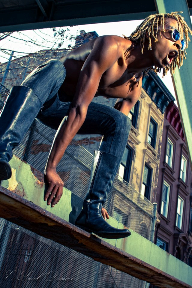 Male model photo shoot of LESLY JUNIOR by E Snell Design in BROOKLYN NY