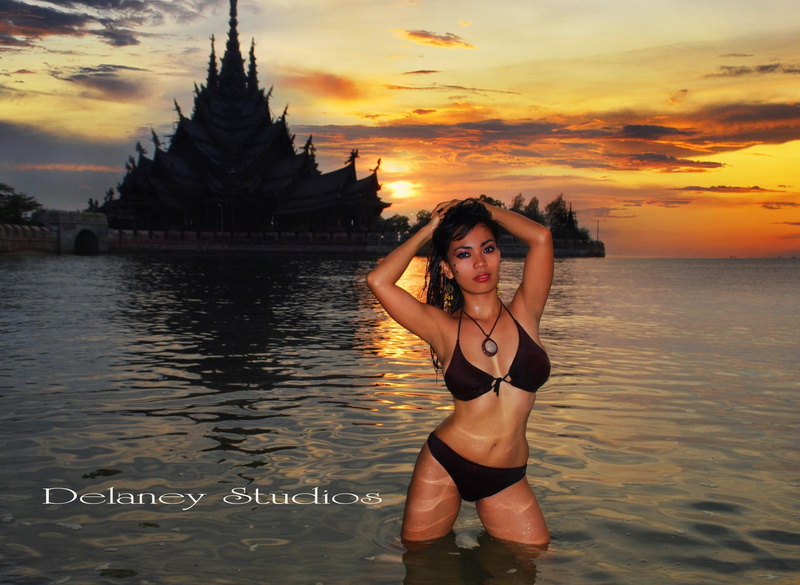 Female model photo shoot of Emma Candeza by PhilipDelaneyStudios in Sanctuary of Truth, Pattaya, Thailand