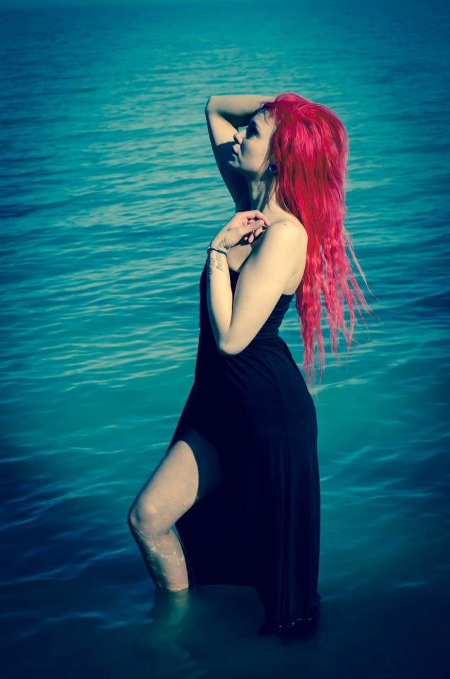 Female model photo shoot of Brea Famous in Lake Michigan