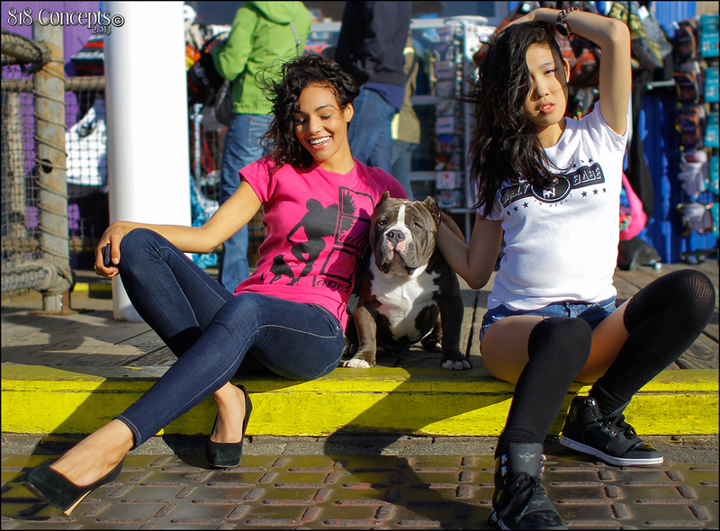 Female model photo shoot of Melanie Caudillo, Candice Chi and Mariah Erhart in Santa Monica,CA