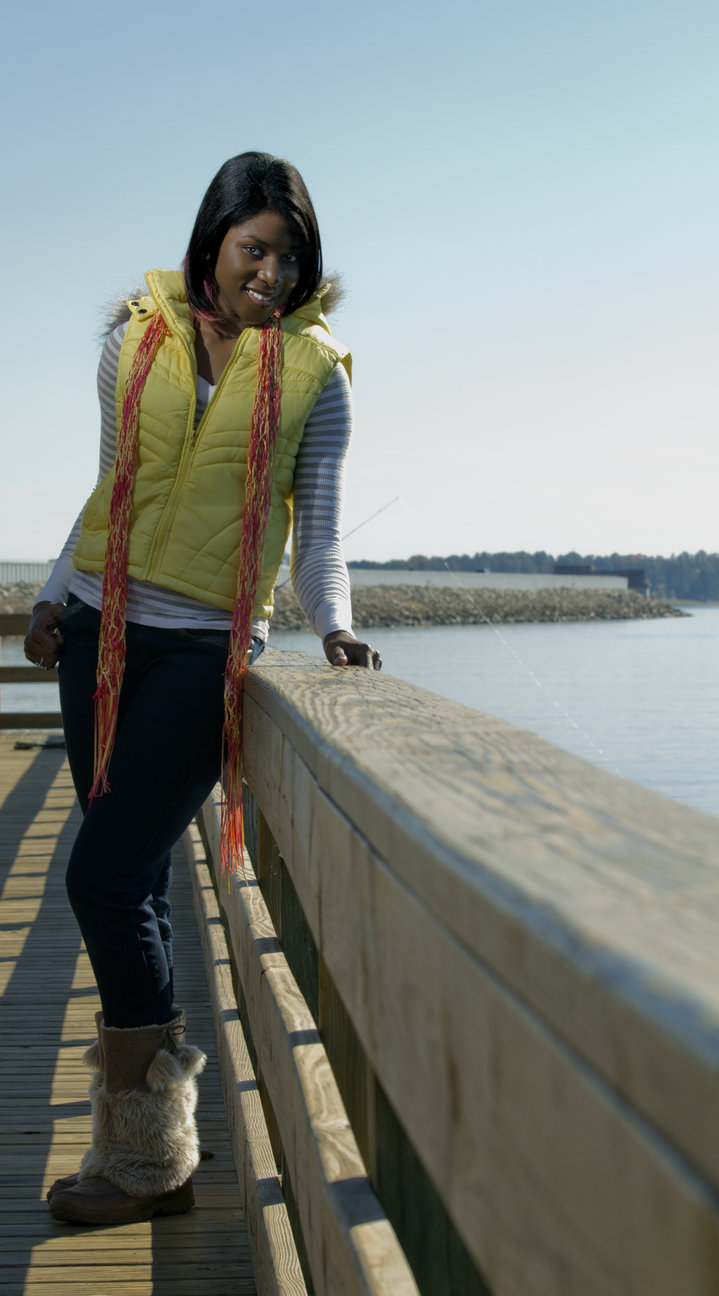Female model photo shoot of Amber N Hynes in Lake Murry Dam