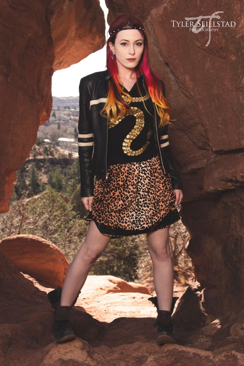 Female model photo shoot of Claire Max in Garden of the Gods