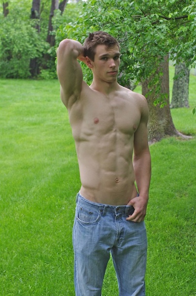 Male model photo shoot of Eli Agnew in Backyard