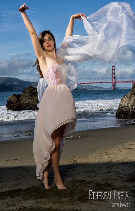 Female model photo shoot of Freddie A Stare by Ethereal Pixels  in China Beach SF