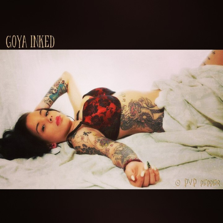 Female model photo shoot of Goya Inked