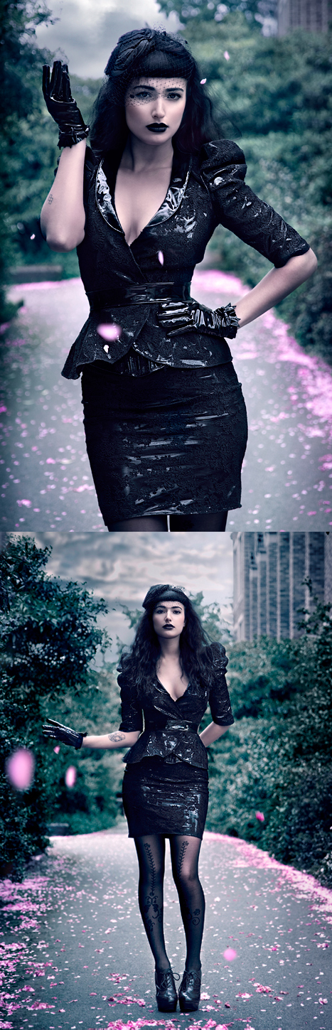 Female model photo shoot of Aesthetic Alchemy and Maya Samaha in Seattle, clothing designed by Artifice Clothing