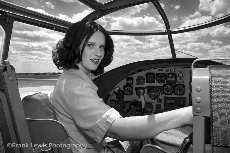 Male and Female model photo shoot of Frank Lewis Photography and Fallyn Angel in Valiant Air Command Warbird Museum