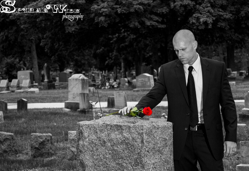 Male model photo shoot of Steven Swope by Spiral Wide Photography in Riverside Cemetery