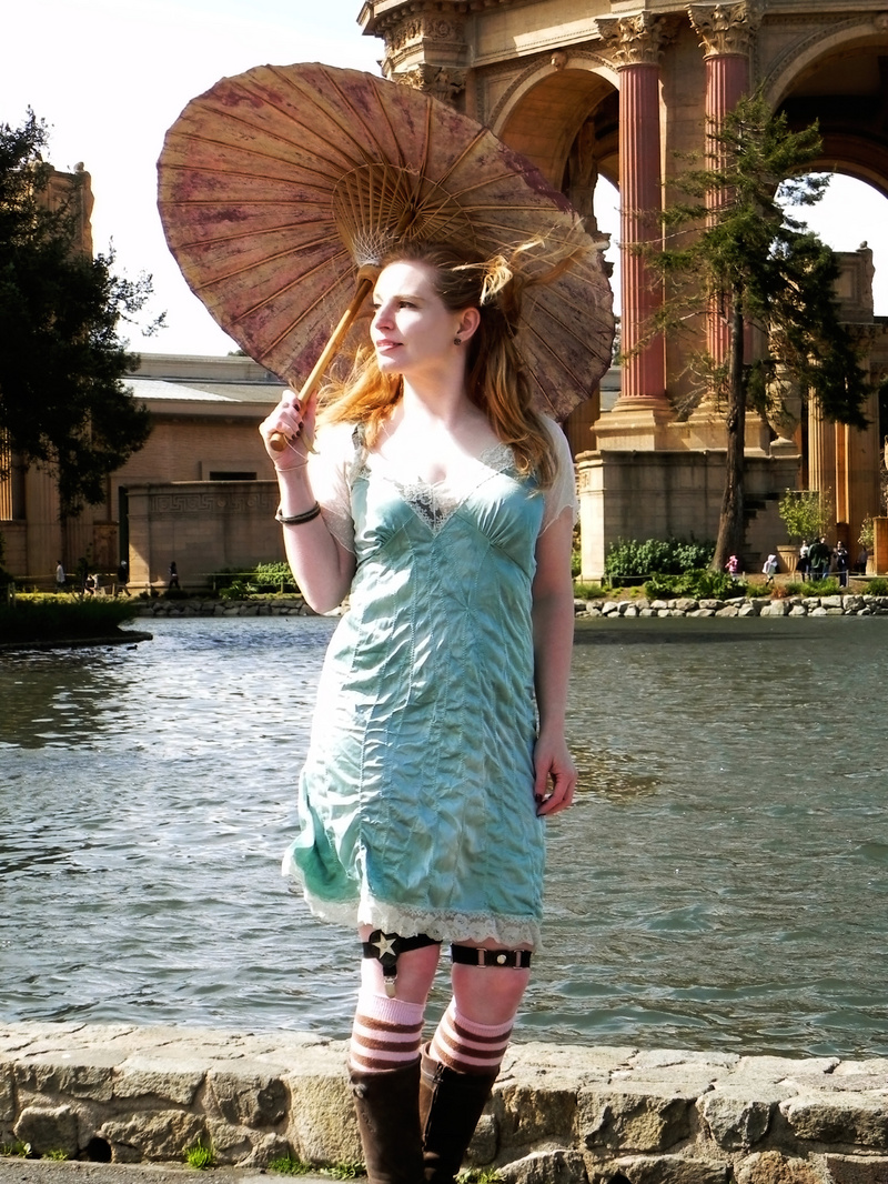 Female model photo shoot of BanzaiKitty in Palace of Fine Arts, San Francisco, CA
