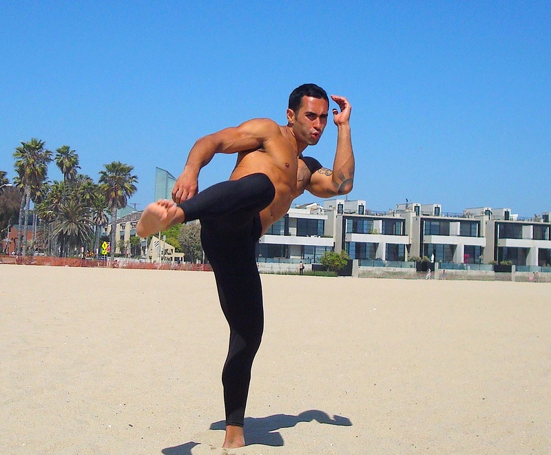 Male model photo shoot of Dorian Segura in Venice Beach, California