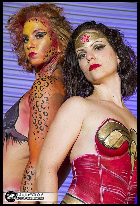 Male and Female model photo shoot of Christopher W Weeks and Andrea Oliver in Tampa, FL, body painted by Nicole Hays Skin Wars