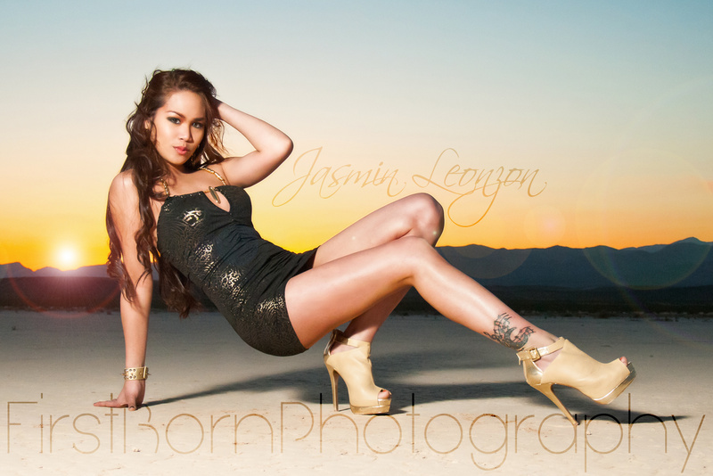 Female model photo shoot of Jazzie Leonzon in dry lake mead