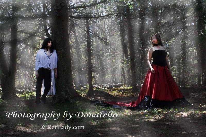 Male and Female model photo shoot of Photos by Donatello, Eternus and Rachel Paw by melissadamon