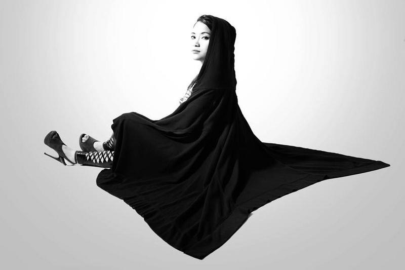 Female model photo shoot of ashenamber by Eugene Yu, wardrobe styled by ashenamber