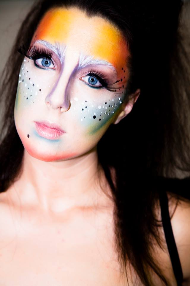 Female model photo shoot of Emma K Hamilton in South Lanarkshire College, makeup by Gilly T