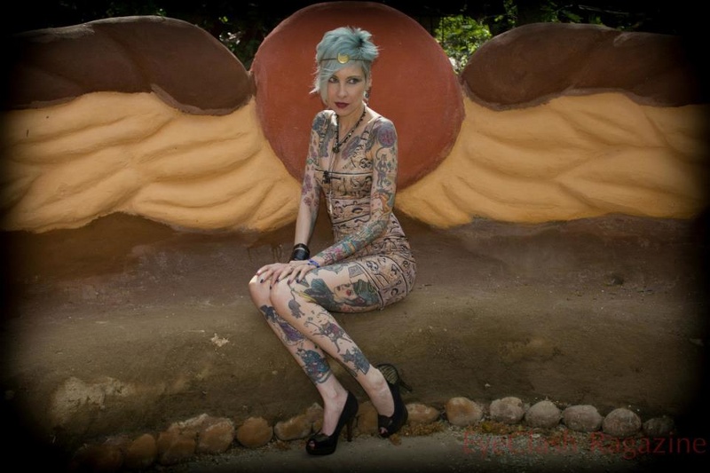 Female model photo shoot of Serena Toxicat -Tattoo  in Isis Oasis