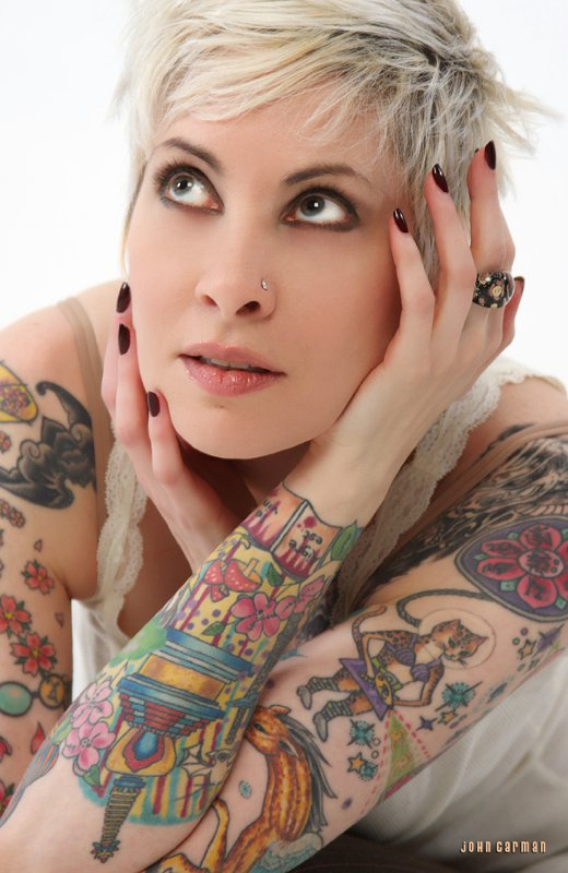 Female model photo shoot of Serena Toxicat -Tattoo  in San Francisco, CA