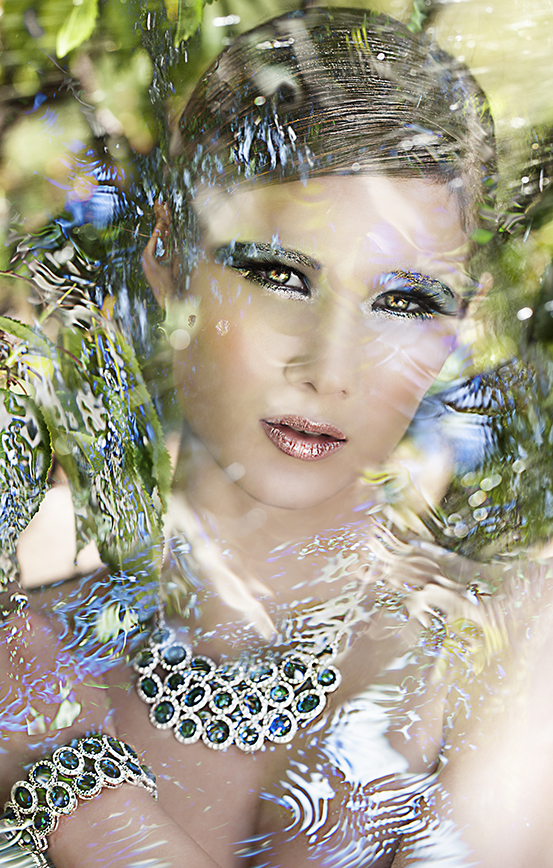 Female model photo shoot of Oxana Kernan  in Los Angeles, makeup by Oxana Kernan 