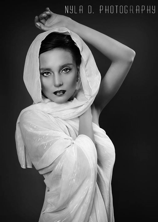 Female model photo shoot of Katya Puchkova by Nyla D Photography, makeup by Geancarla Sprella