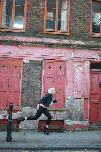 Female model photo shoot of Street Snapper in brick lane london