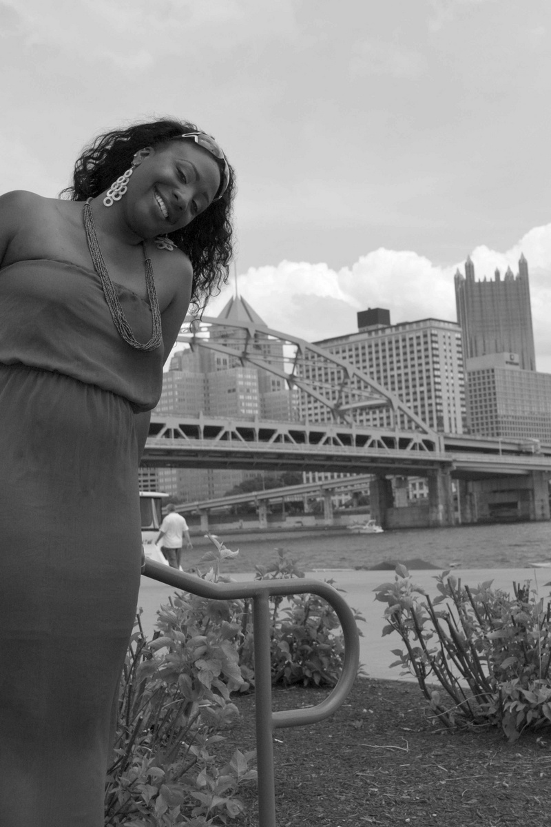 Female model photo shoot of Jan Hopkins in RiverWalk, North Shore Pittsburgh
