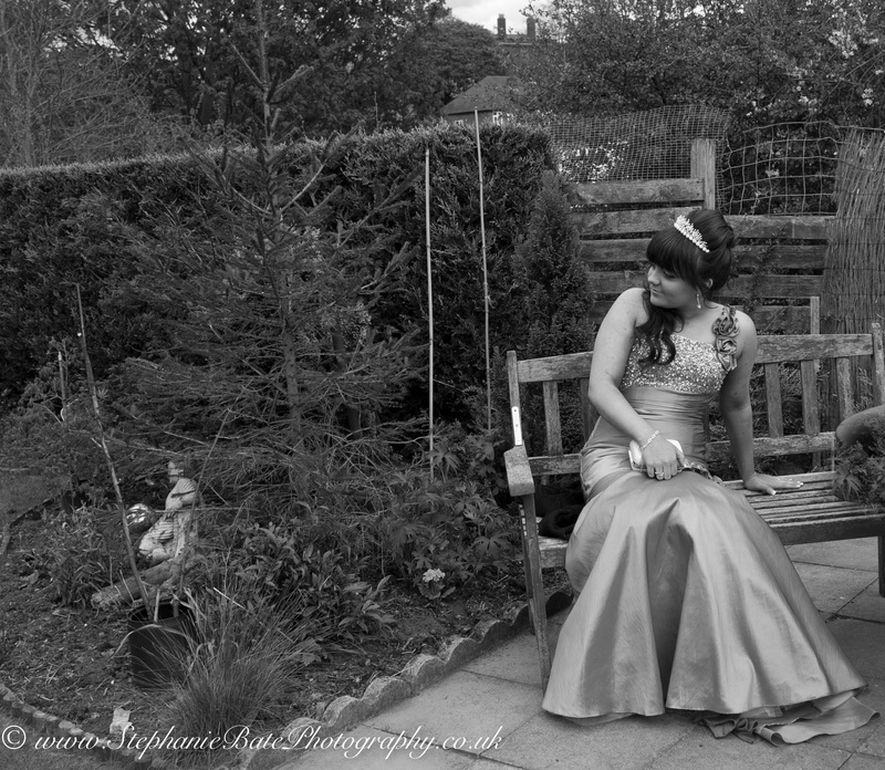 Female model photo shoot of StephanieBatePhotograph in Garden