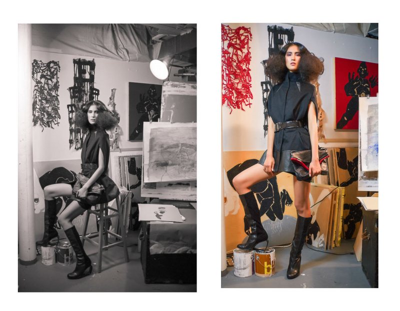 Female model photo shoot of Jessica C NYC in Bil Donovan's studio