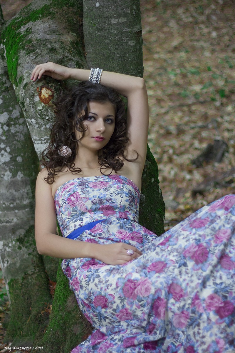 Female model photo shoot of Emi_P in Crimean forest
