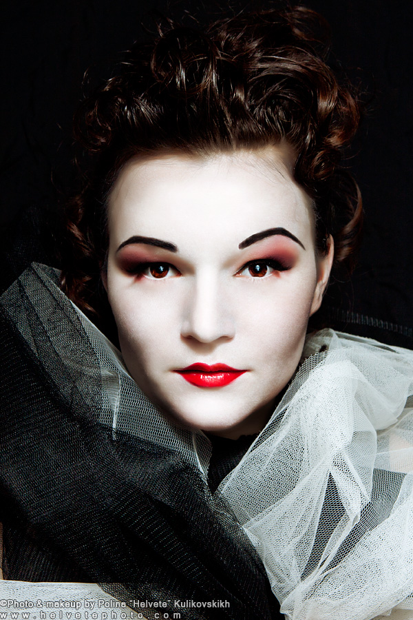 Female model photo shoot of Polina K makeup in oslo