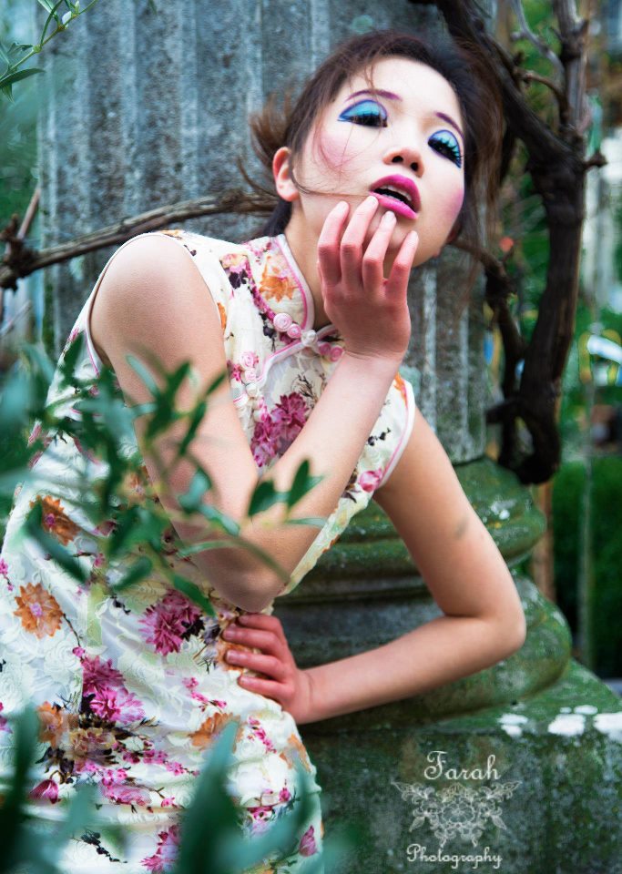 Female model photo shoot of farah photography and Ying, makeup by charlotte rose MUA