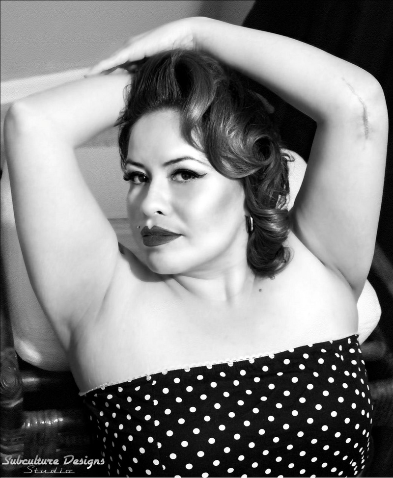 Female model photo shoot of Subculture Designs and Scarlett Sin Bettie