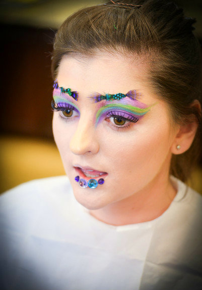 Female model photo shoot of Crystal Artistry Makeup in CMC Makeup School