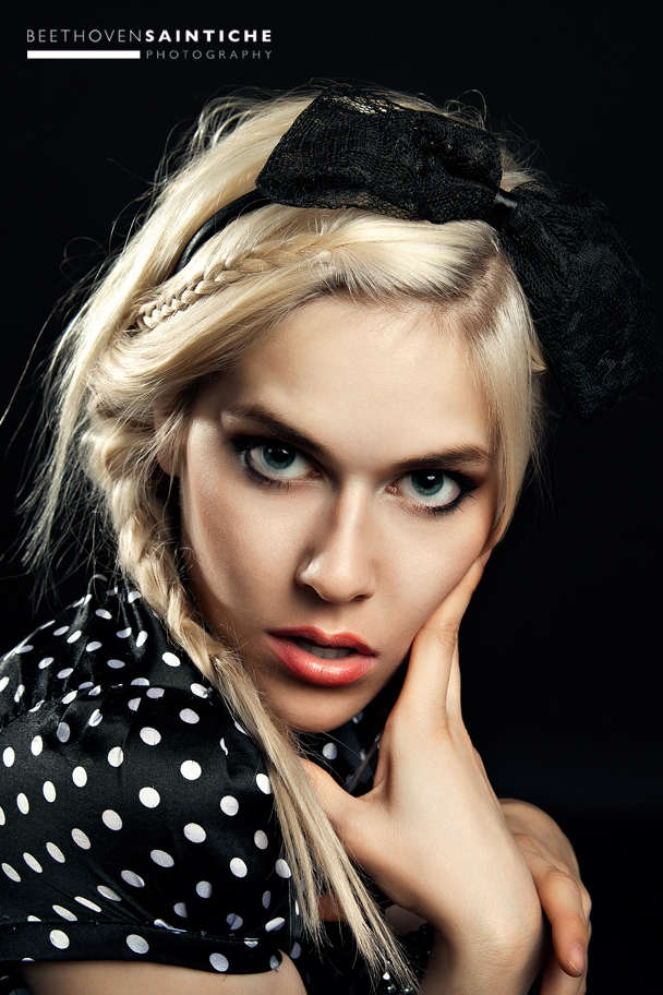 Female model photo shoot of Vanessa Porcelain by Beethoven Saintiche, makeup by Lisa-Marie Charron