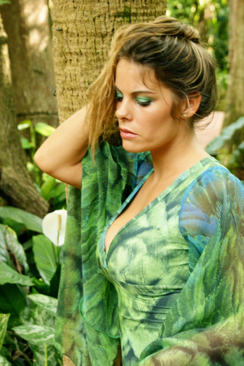Female model photo shoot of Tanya-Marie in botanical garden