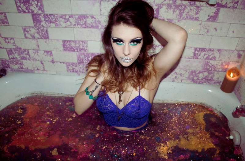 Female model photo shoot of Breanna Mae in Pomona, Ca, makeup by Charlie Quintero
