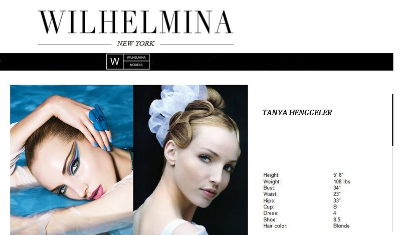Female model photo shoot of Tanya Natalia  in New York Wilhelmina Models
