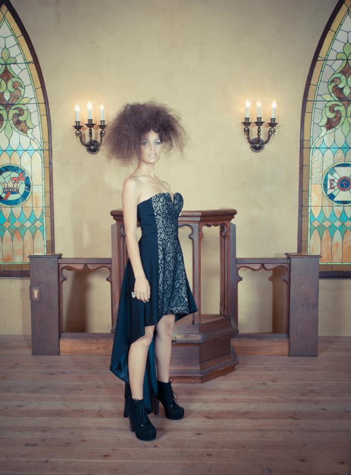 Female model photo shoot of Spells in Abandoned Church