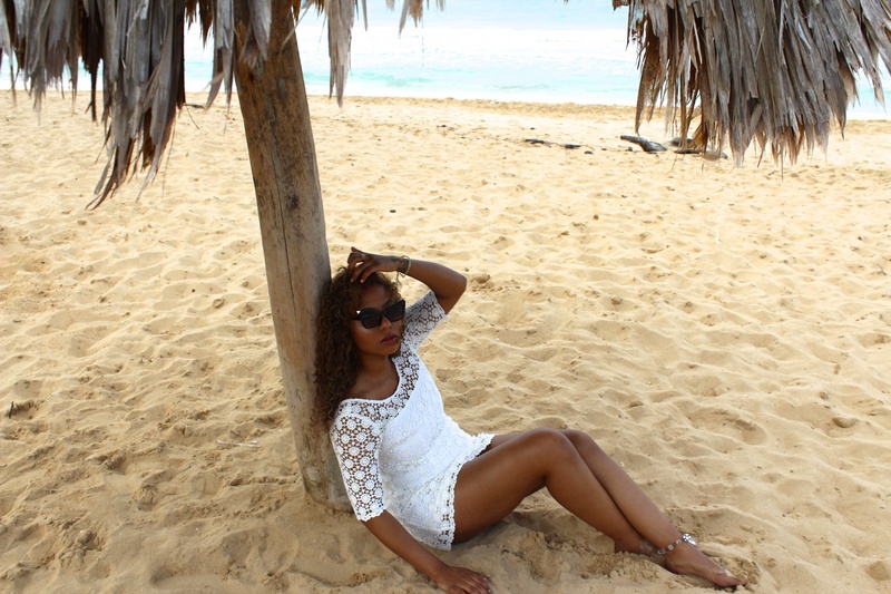 Female model photo shoot of Lucia Perez  in punta cana beach,Dominican Republic