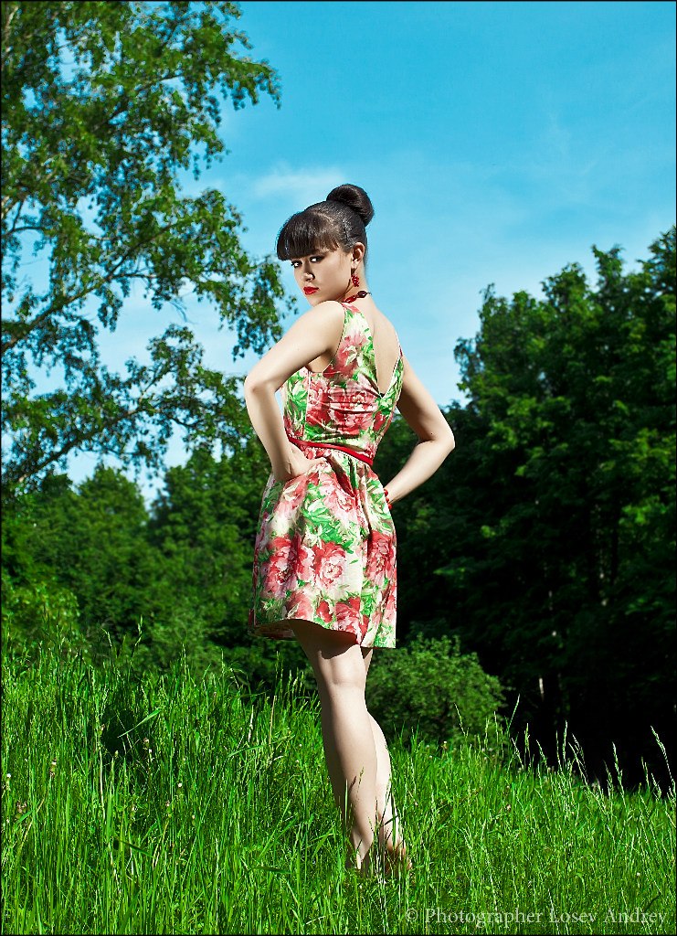 Female model photo shoot of Alina Dang in Moscow, Izmailovsky Park
