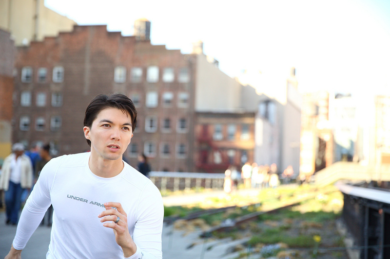 Male model photo shoot of Nicholas NYC by Eric C in Highline Park- NYC-Chelsea