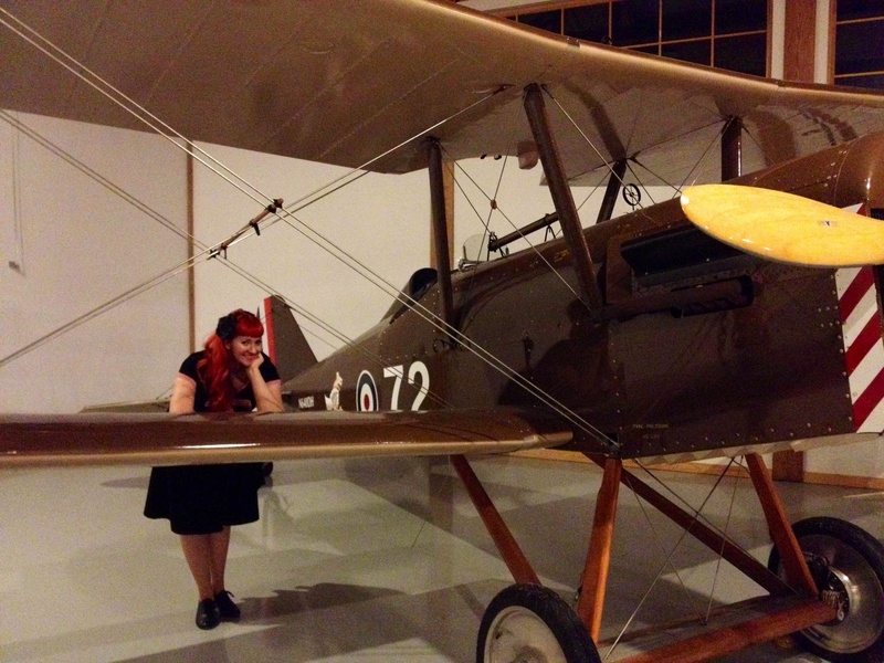 Female model photo shoot of Jennifer Paver in Military Aviation Museum, Virginia Beach, VA