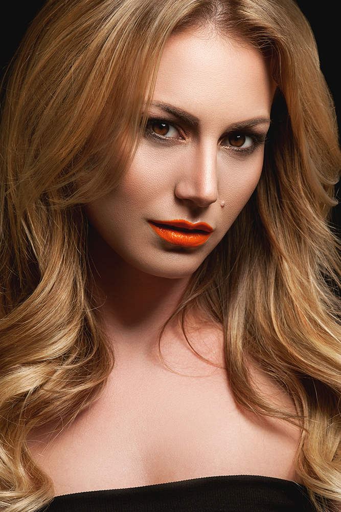 Female model photo shoot of J Loren by Tom LA, makeup by Kenia  R  Daniel