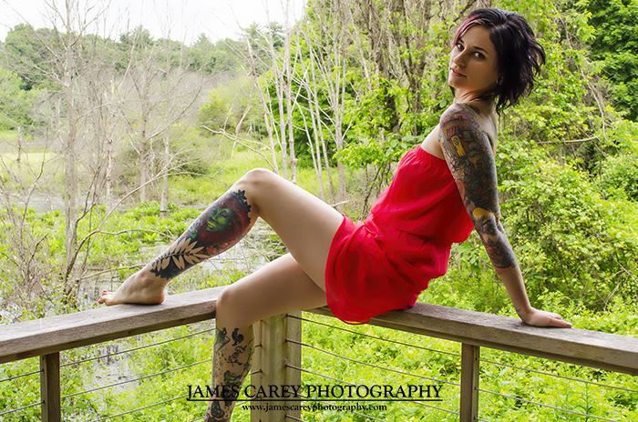 Female model photo shoot of Katz Miau by James Carey Photo