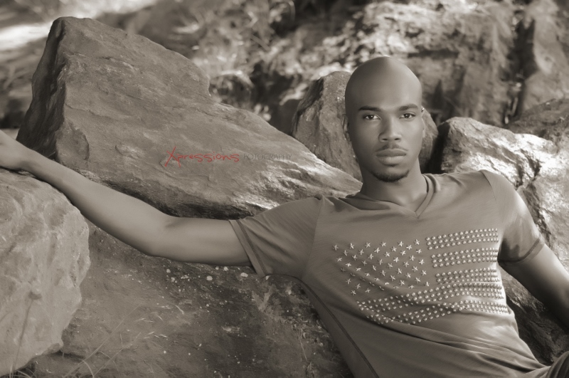 Male model photo shoot of Jamal de la Croix in Fort Tryon Park, New York City