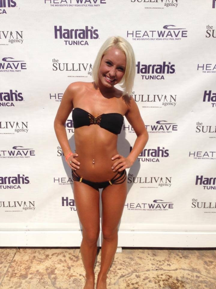 Female model photo shoot of Peyton Barrett in Harrah's Heatwave Pool Party @ Tunica, MS