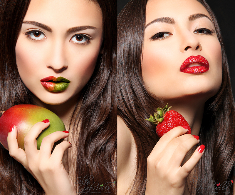 Female model photo shoot of Silke Touch and Lisa Kikui by Silke Gabrielle in Studio 709, makeup by Beauty by Silke