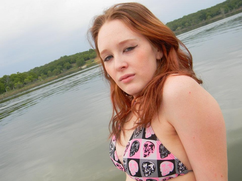 Female model photo shoot of Ginger Sky in Texarkana lake