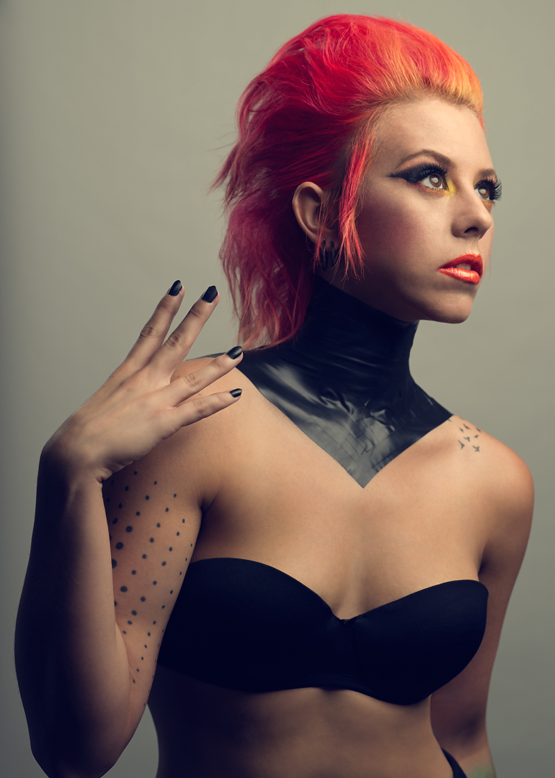 Female model photo shoot of Lindi Hop by MelonFishPhoto, hair styled by Vanessa Ripoyla, makeup by KerriMetcalfMUA